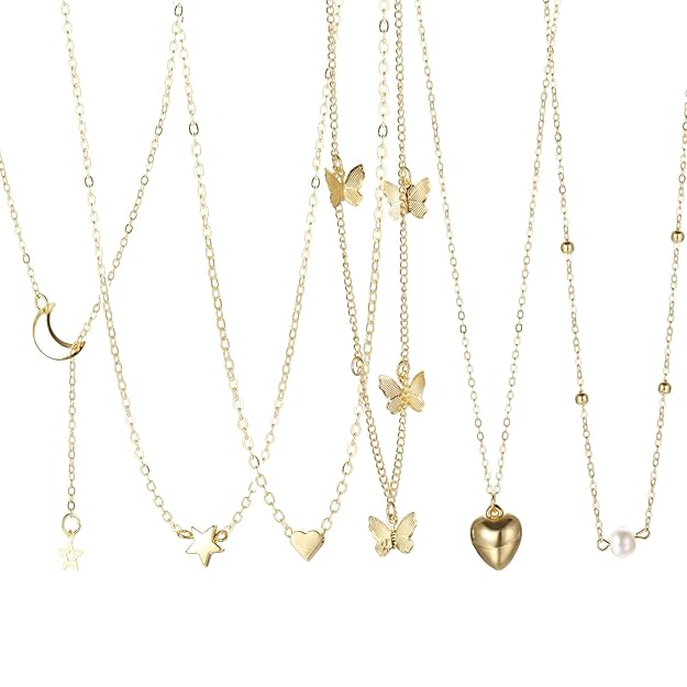 Aza Studio 5-7 Pcs Combo Latest Stylish Western Necklace Set for Women Pendant Necklace Gifts for Girls